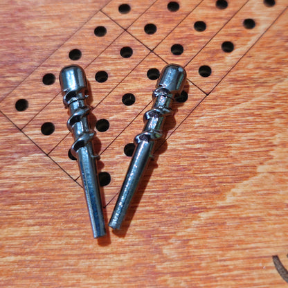 1/8" Spiral Tapered Metal Cribbage Pegs