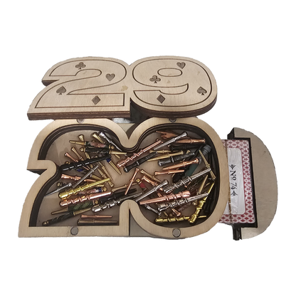 Large Cribbage Peg and Card Storage Container