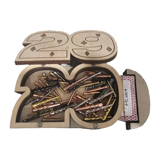 Large Cribbage Peg and Card Storage Container