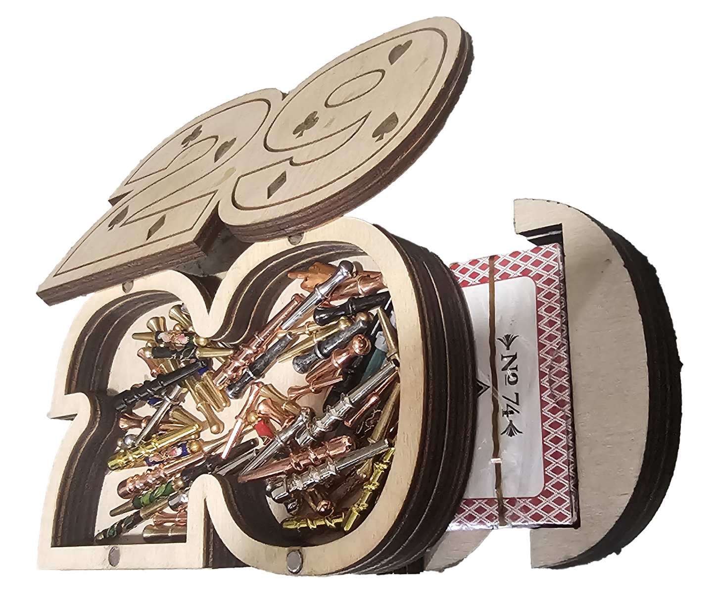 Large Cribbage Peg and Card Storage Container