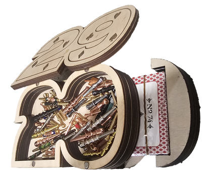 Large Cribbage Peg and Card Storage Container