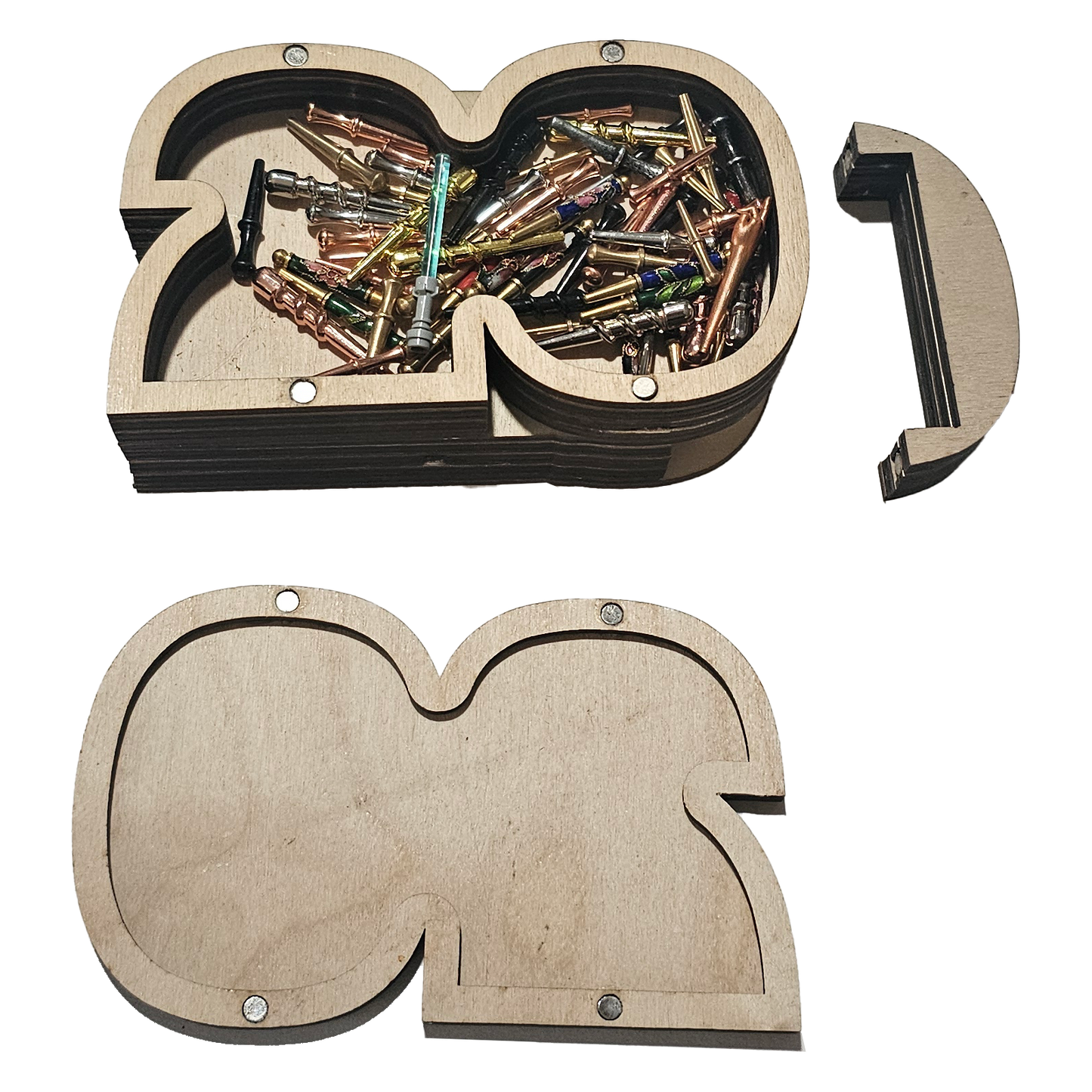 Large Cribbage Peg and Card Storage Container