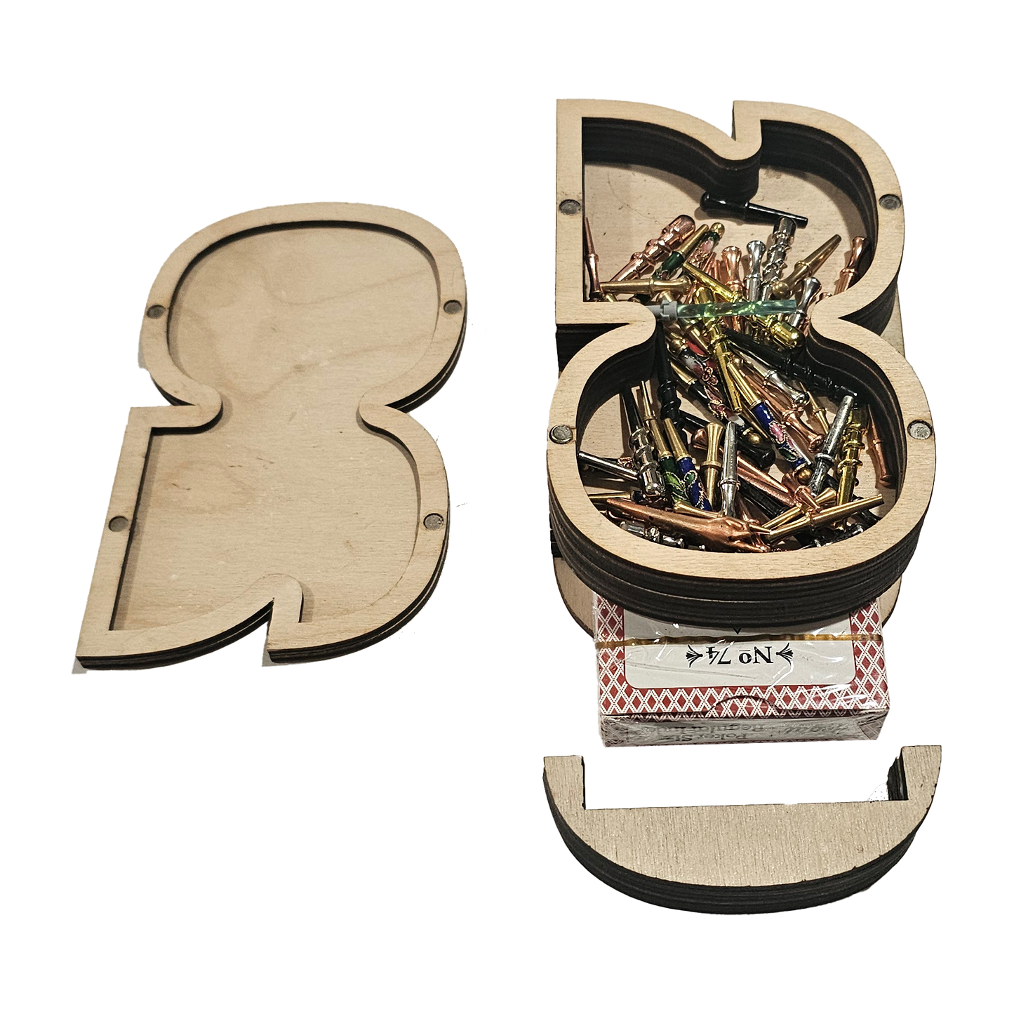 Large Cribbage Peg and Card Storage Container
