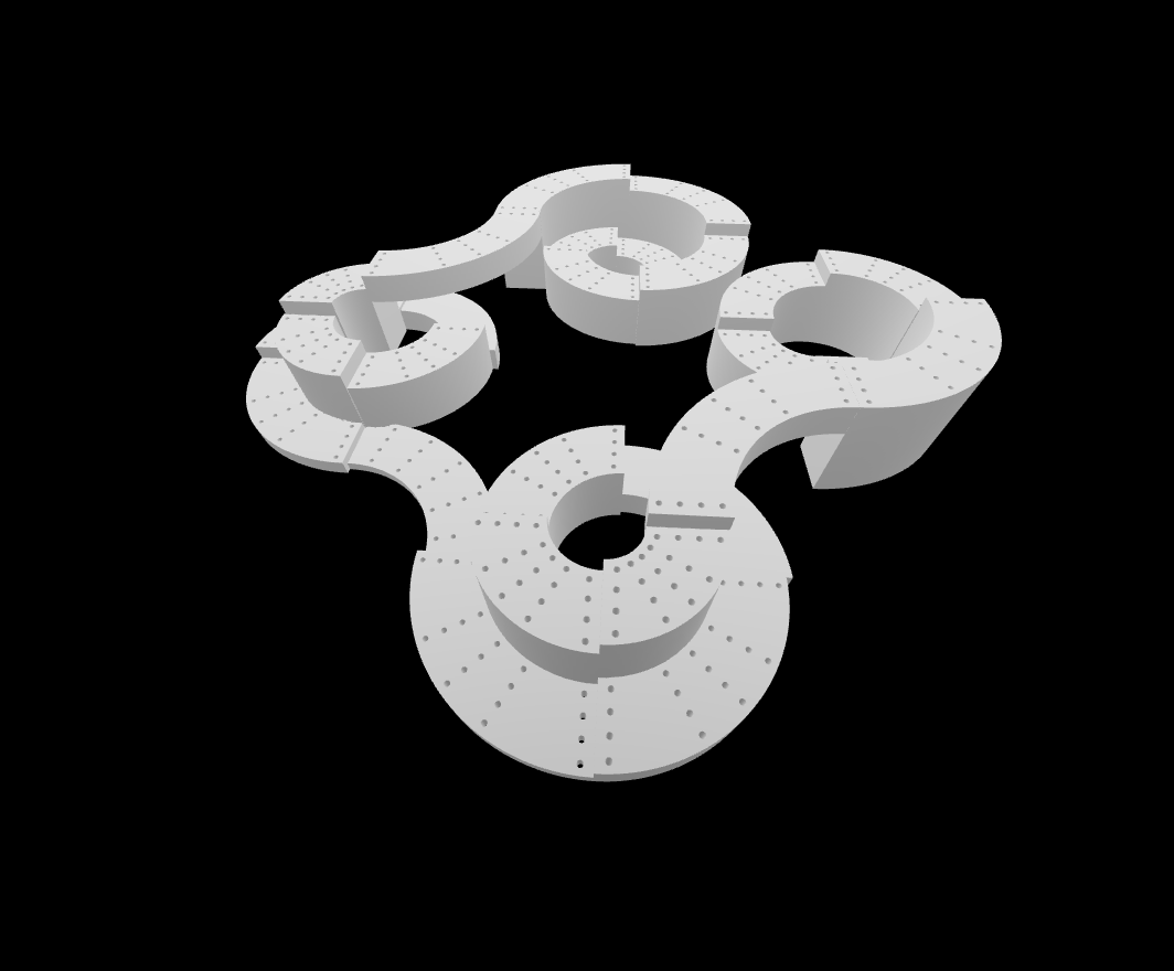 Roller Coast Themed Cribbage Board - 3D Model