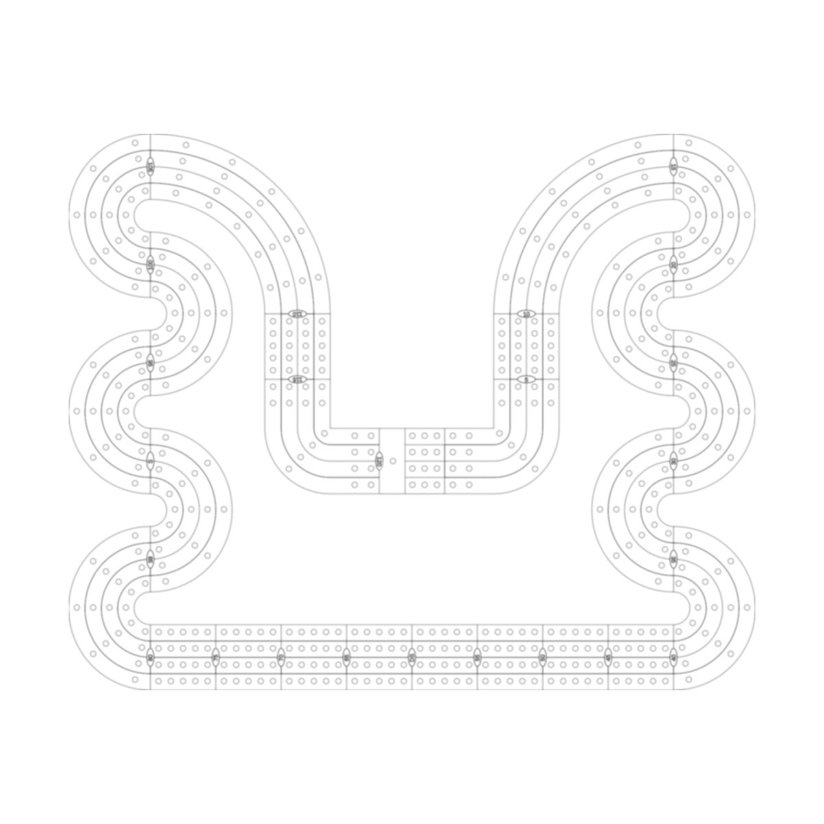 9b Cribbage Board Pattern / Template