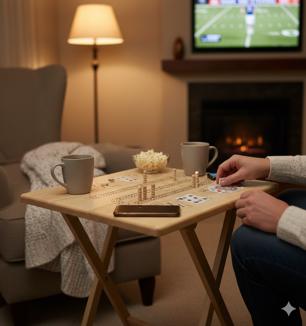 TV Tray Cribbage Board