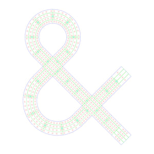 ampersand cribbage board pattern / template