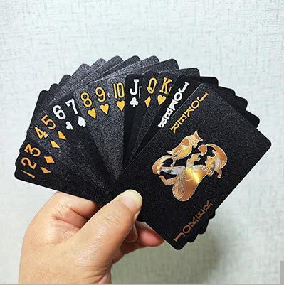 Black Plastic Player Cards - PET