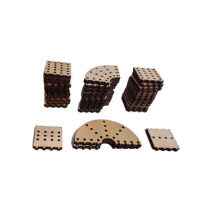 Cribbage Puzzle Pieces Bronze Set
