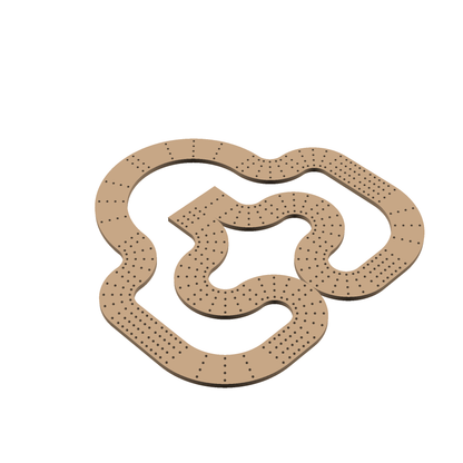 Custom Crib Boards - Cribbage Puzzle Pieces Pattern - Circle-e 3D