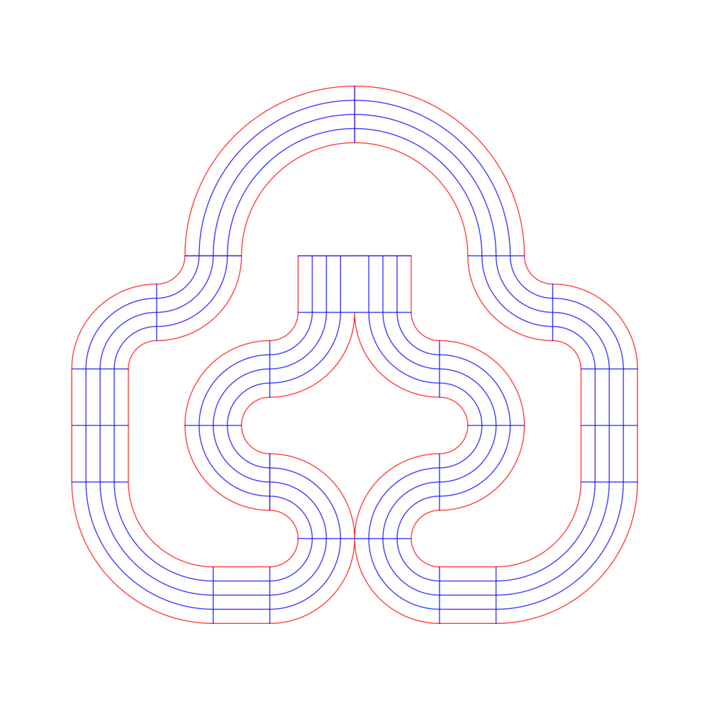 Custom Crib Boards - Cribbage Puzzle Pieces Pattern - Circle-e outline