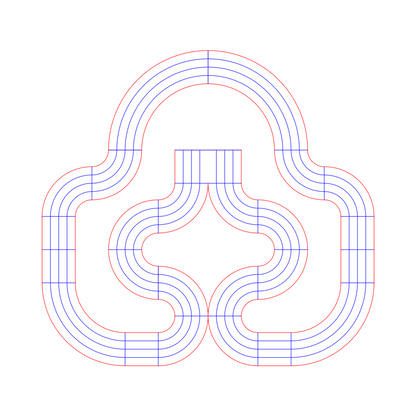 Custom Crib Boards - Cribbage Puzzle Pieces Pattern - Circle-e outline