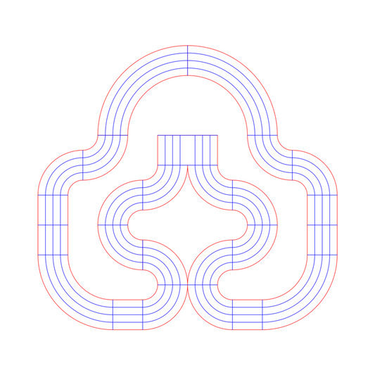 Custom Crib Boards - Cribbage Puzzle Pieces Pattern - Circle-e outline