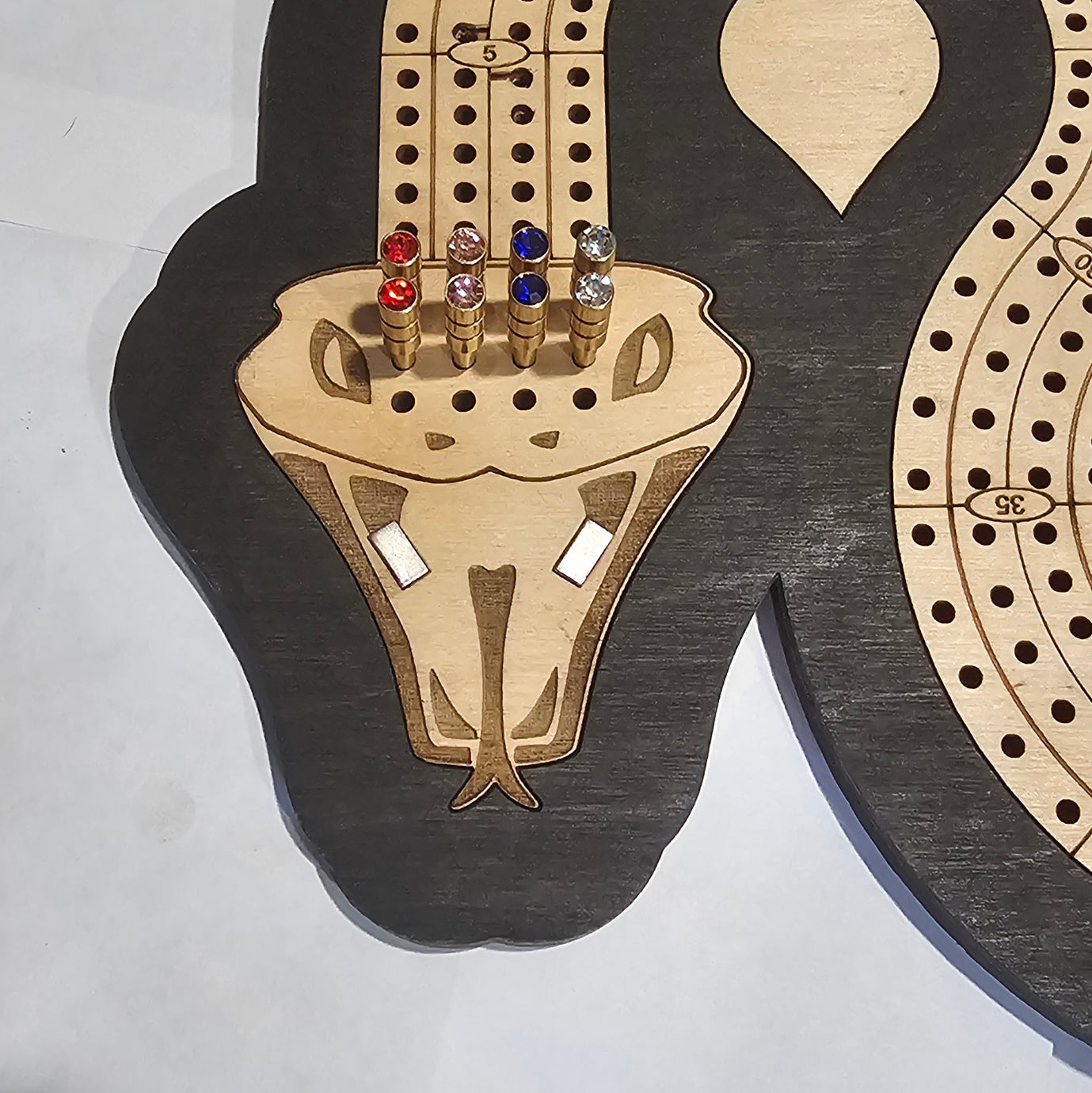 1/8" Crystal Tapered Metal Cribbage Pegs Set of 12