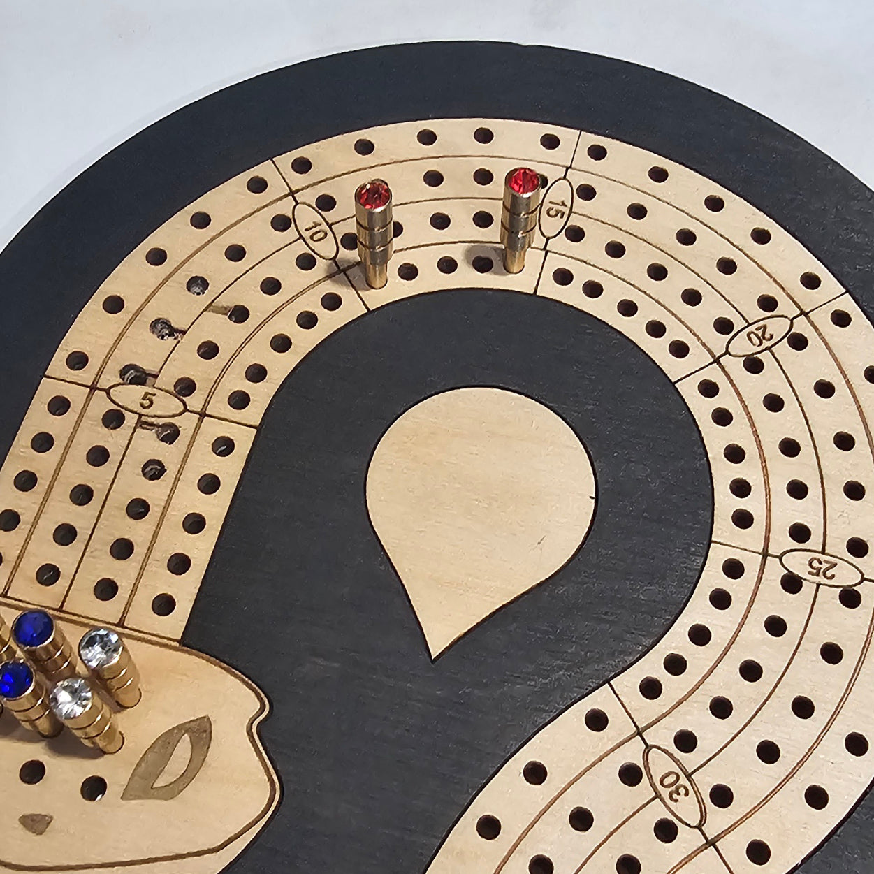 1/8" Crystal Tapered Metal Cribbage Pegs Set of 12