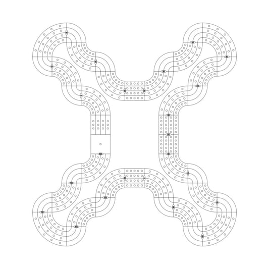12 Cribbage Board Pattern / Template