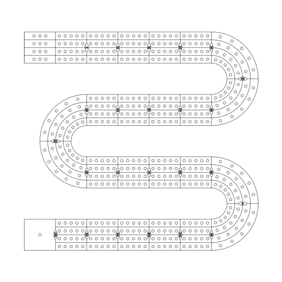 14 Cribbage Board Pattern / Template