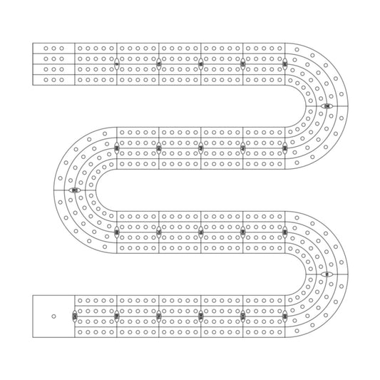 14 Cribbage Board Pattern / Template