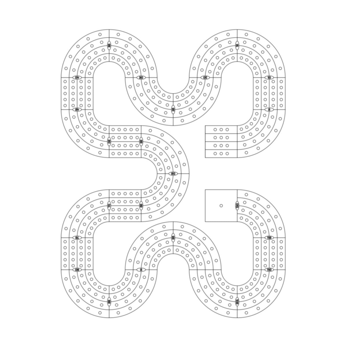 Cribbage Patterns Cribbage Board Pattern / Template - 30 – Custom Crib Boards