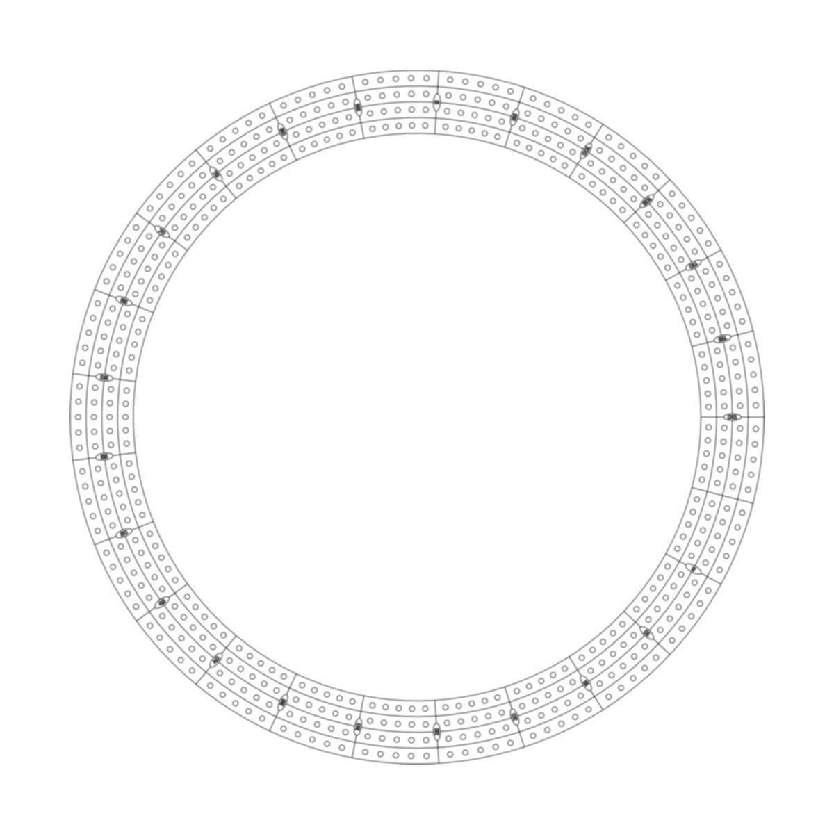 Circle Cribbage Board Pattern / Template