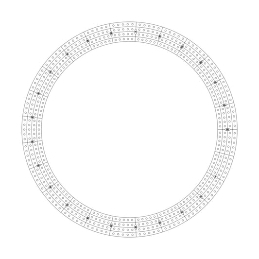 Circle Cribbage Board Pattern / Template