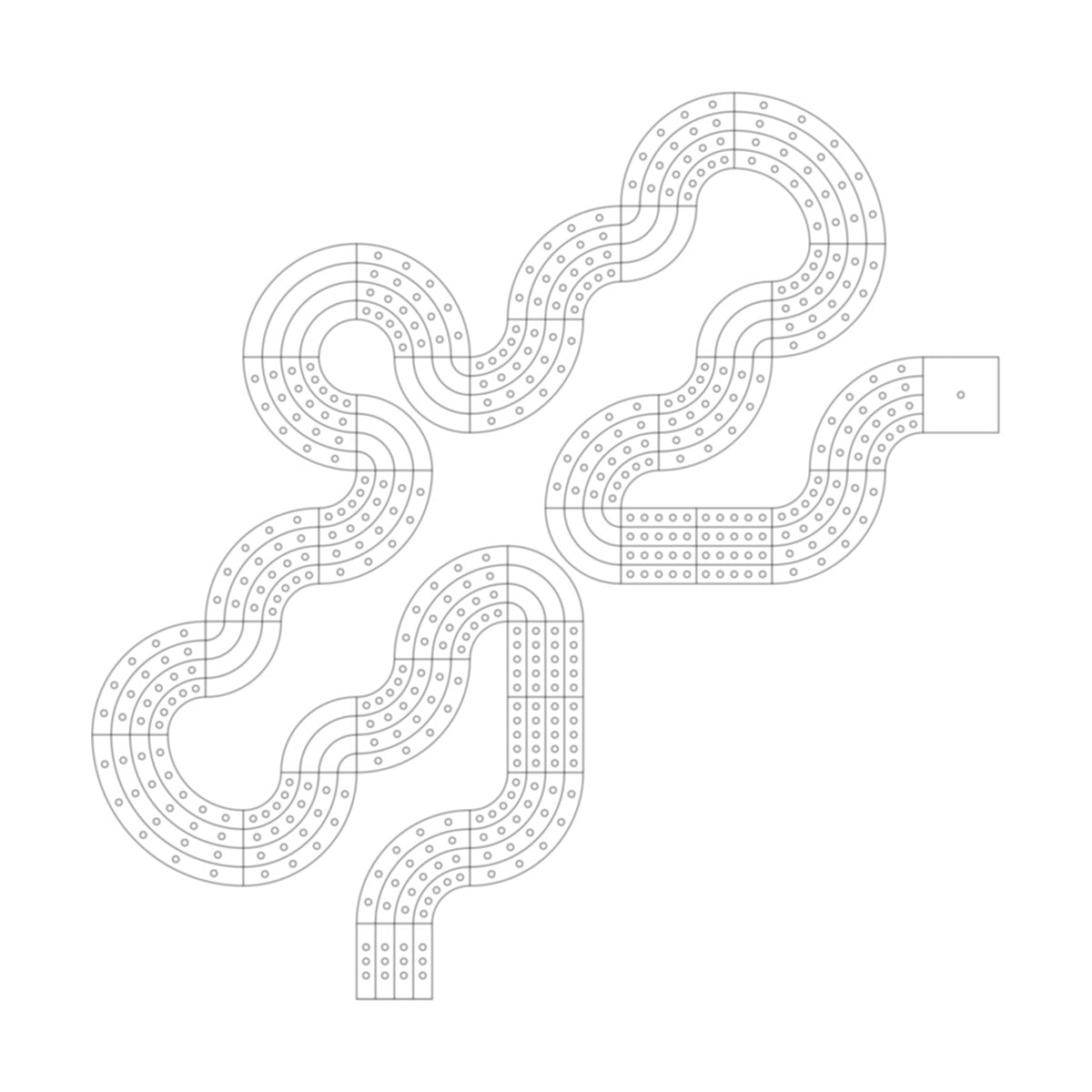 Cribbage Board Pattern / Template - Design 1 – Custom Crib Boards