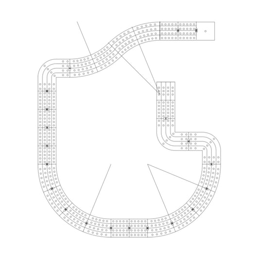Football Helmet Cribbage Board Pattern / Template