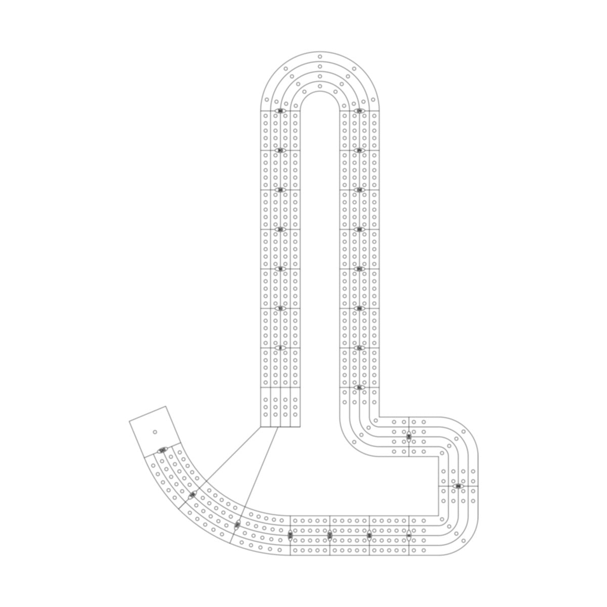 Hammer Cribbage Board Pattern / Template