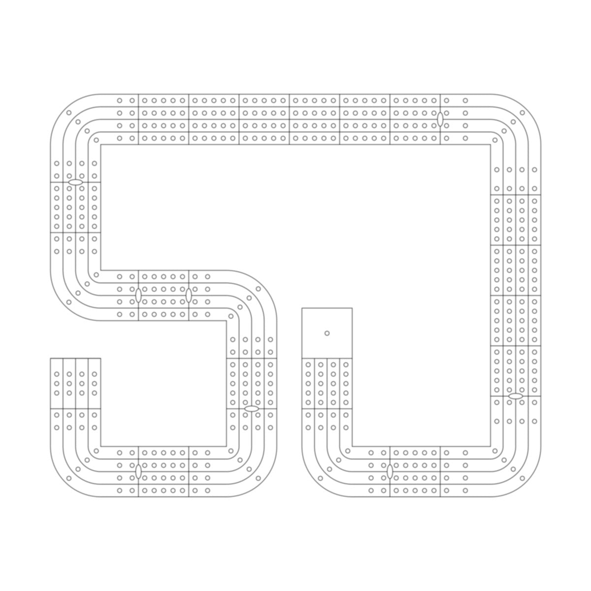 Number 50 Cribbage Board Pattern / Template