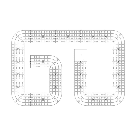 Number 60 Cribbage Board Pattern / Template