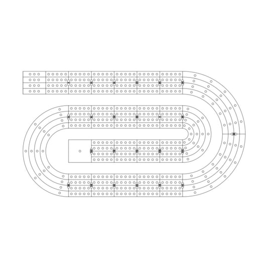Paper Clip 2 Cribbage Board Pattern / Template