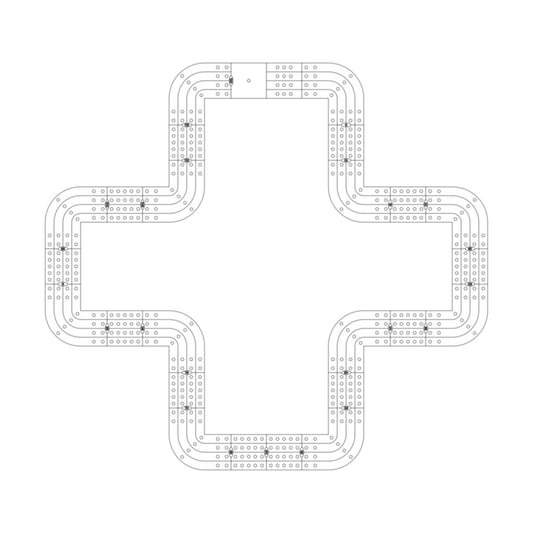 Plus Cribbage Board Pattern / Template