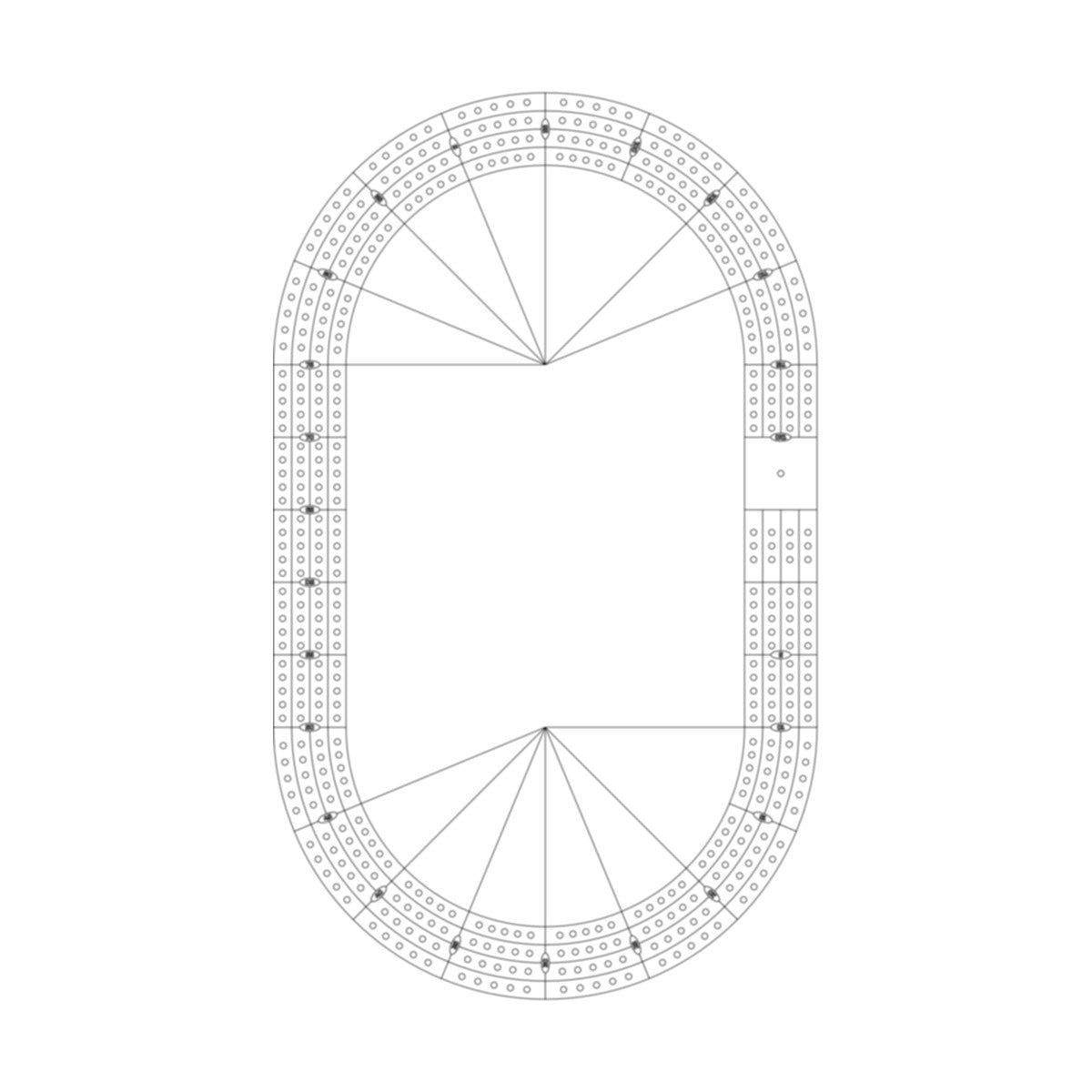 Pattern For Number 8 Racetrack Cribbage Board Pattern / Template - Race Track – Custom Crib Boards