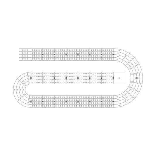 Standard Cribbage Board Pattern / Template