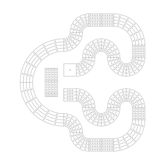 Swerving Cribbage Board Pattern / Template