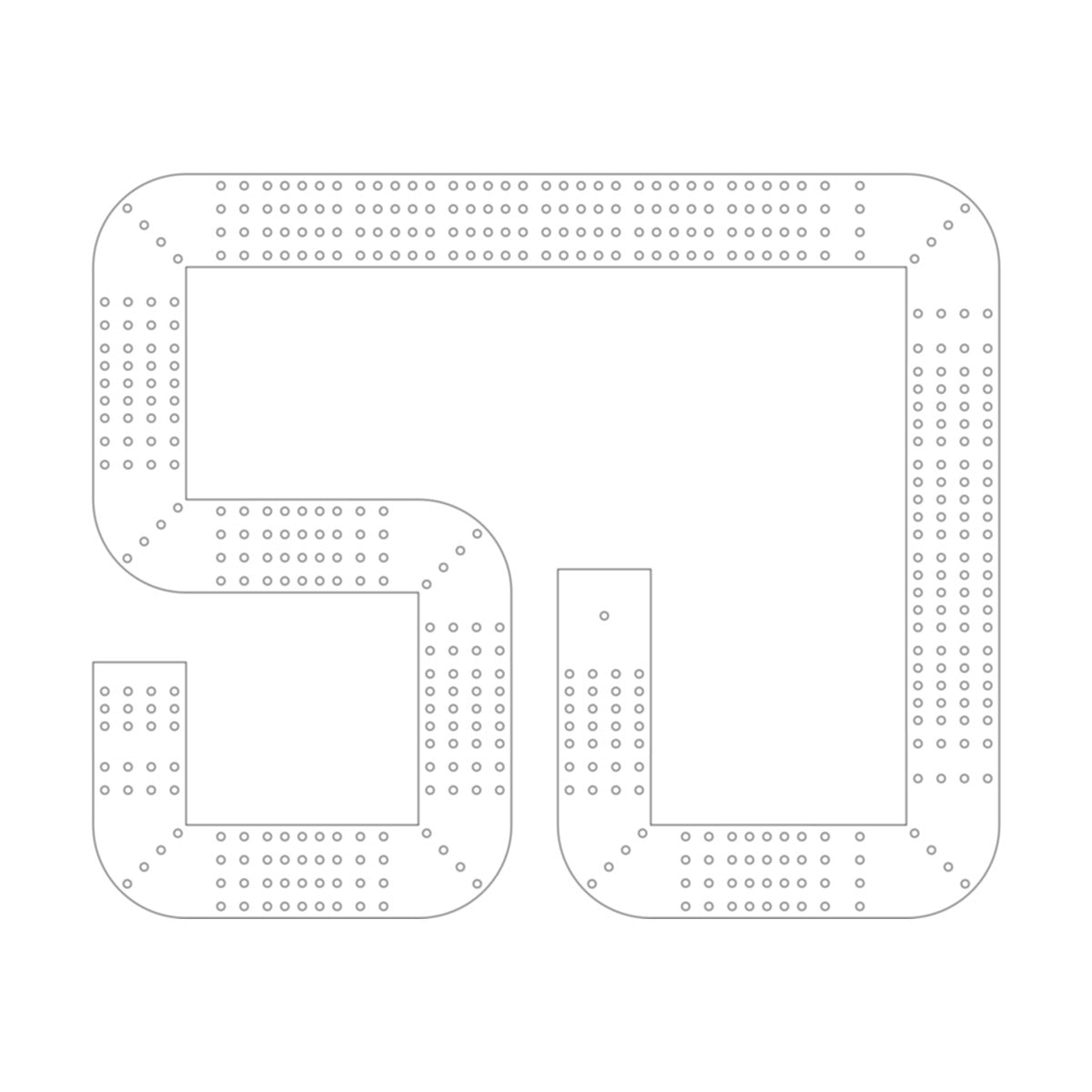 Number 50 Cribbage Board Pattern / Template