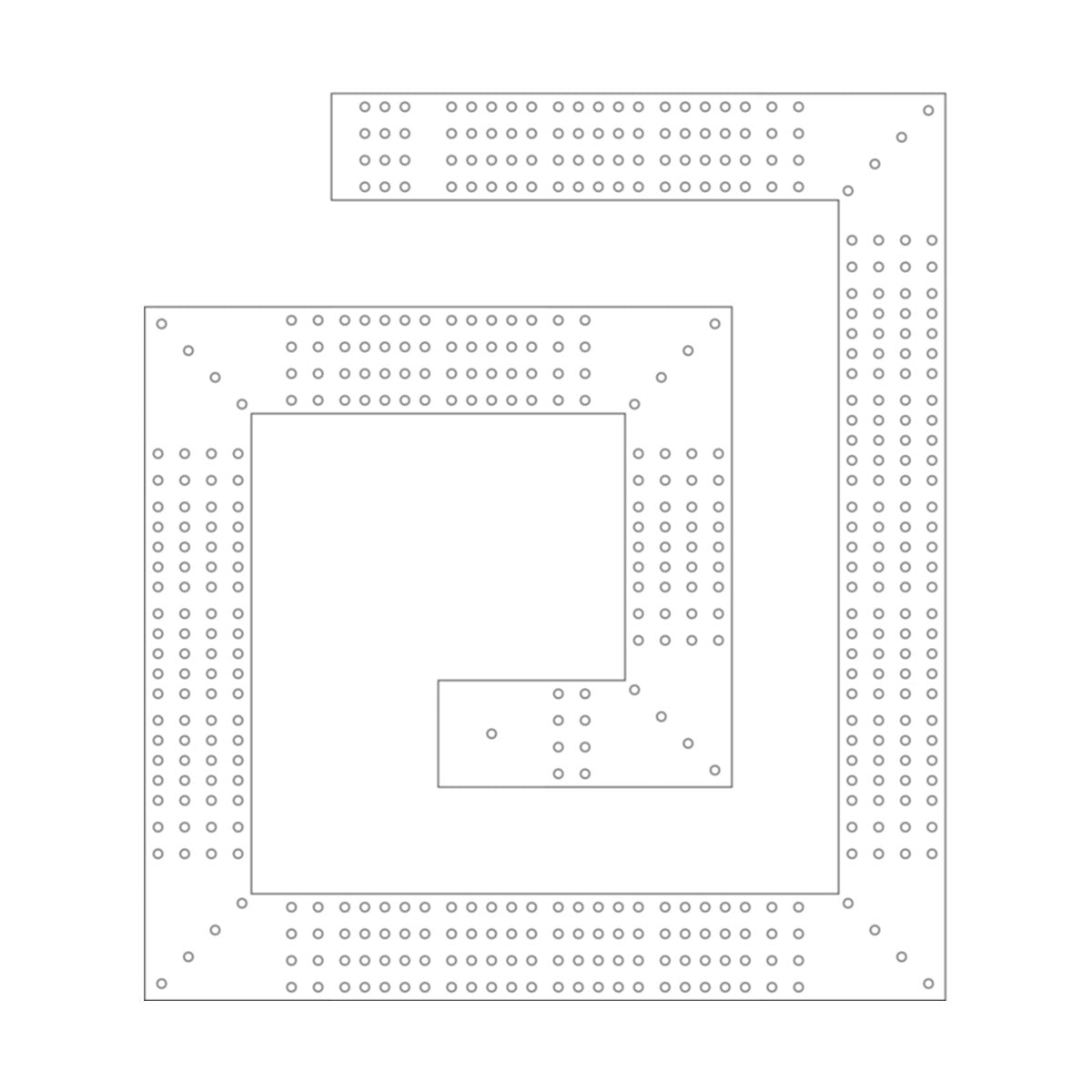 Square Maze Cribbage Board Pattern / Template