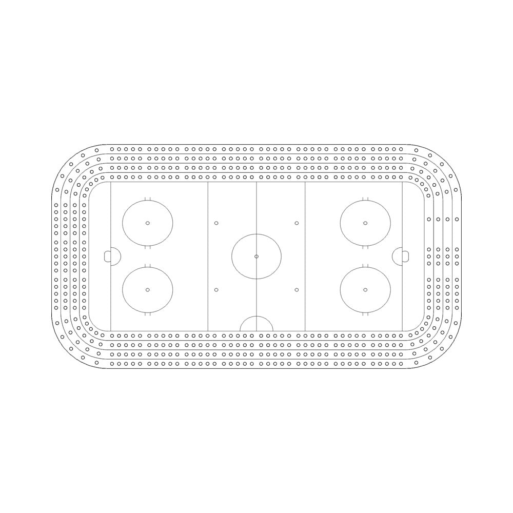 The Ultimate Stadium Series | 4-Lane Multi-Level Sports Cribbage Board Collection Templates