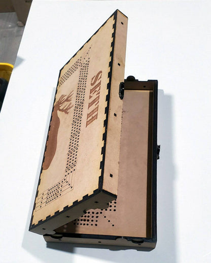Personalized Folding Cribbage Board Box