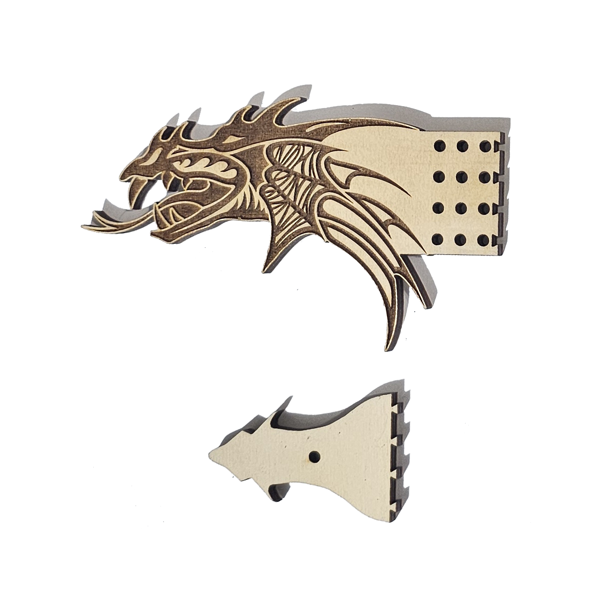 Cribbage Puzzle Piece dragon head tail