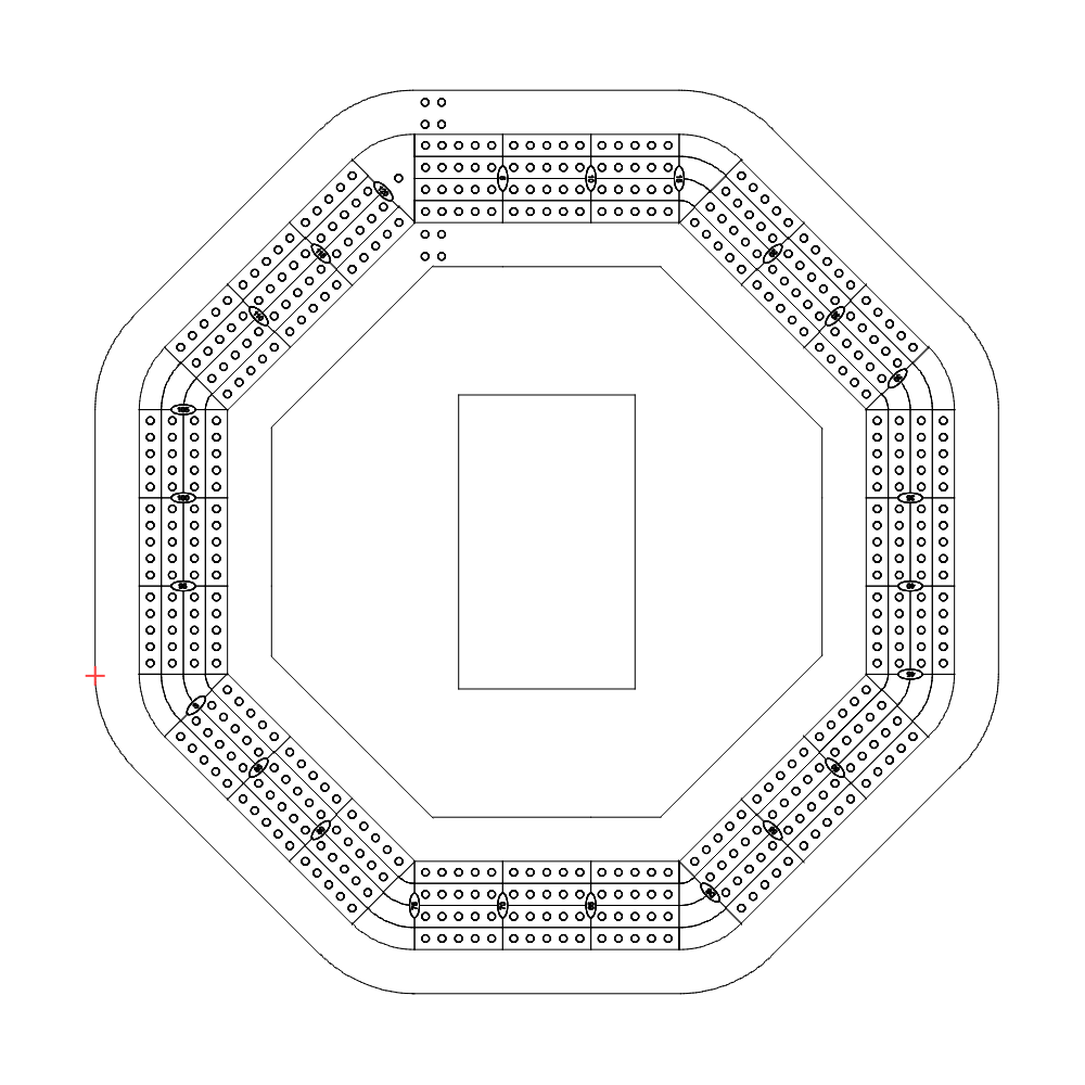 Cribbage Board Pattern / Template - Octagon – Custom Crib Boards