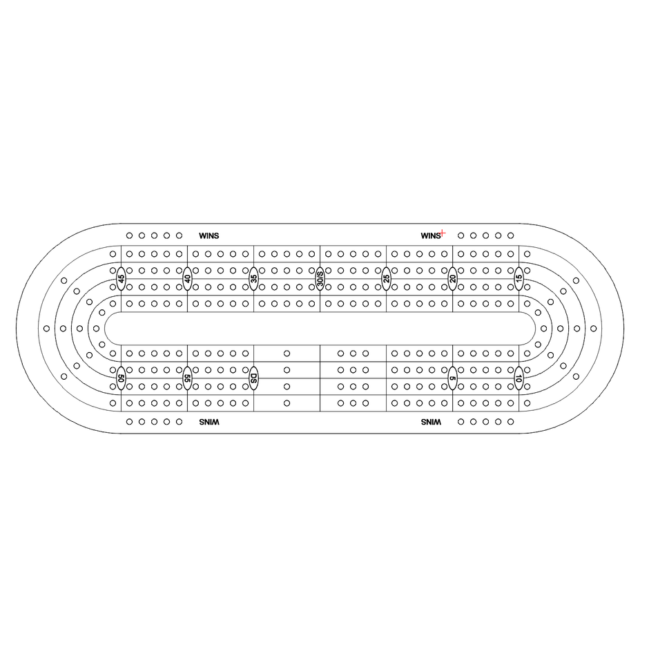 Free Cribbage Board Patterns / Templates – Custom Crib Boards