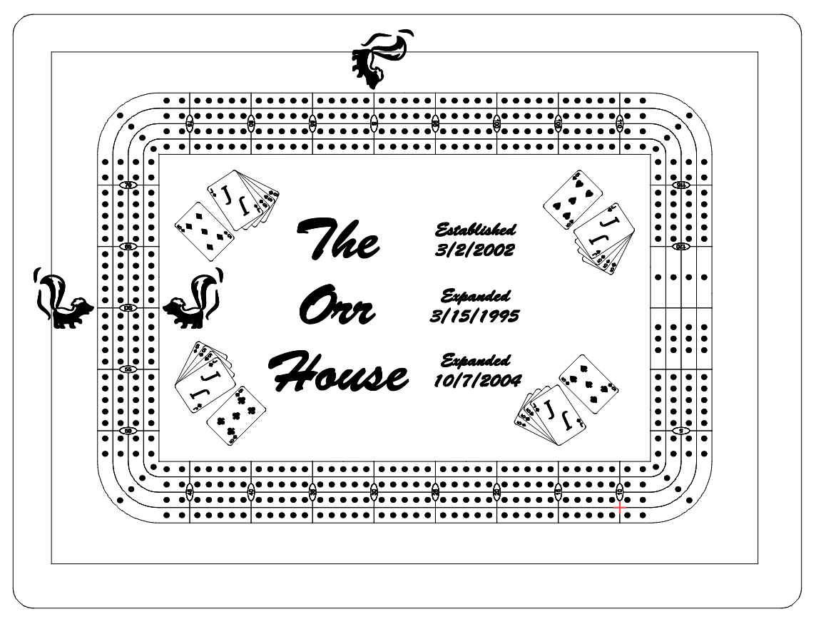 TV Tray Cribbage Board