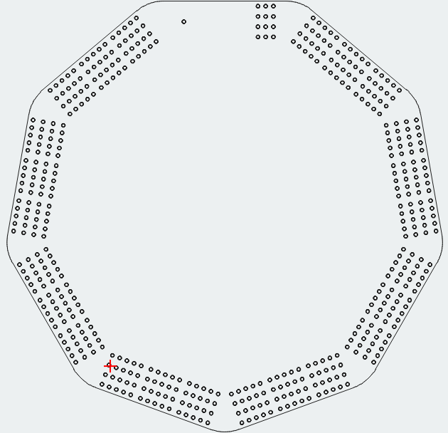 Nonagon (9 Sided) Cribbage Board Pattern / Template