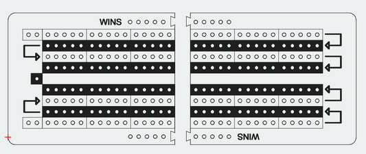 Cribbage Board Template - Large Pocket Clip Together Pattern