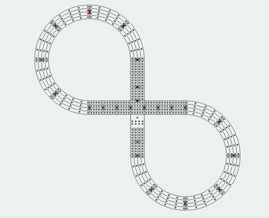 Figure 8 Cribbage Board Pattern / Template