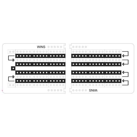 Cribbage Board Template - Large Pocket Clip Together Pattern