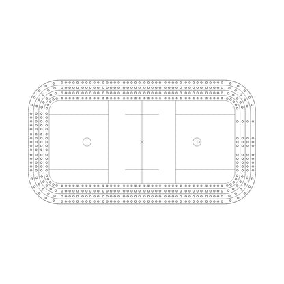 The Ultimate Stadium Series | 4-Lane Multi-Level Sports Cribbage Board Collection Templates