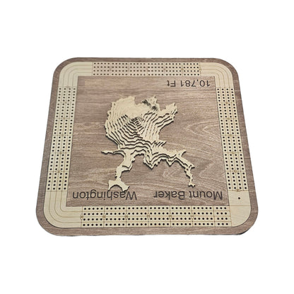 Mount Baker 4 Lane Cribbage Board