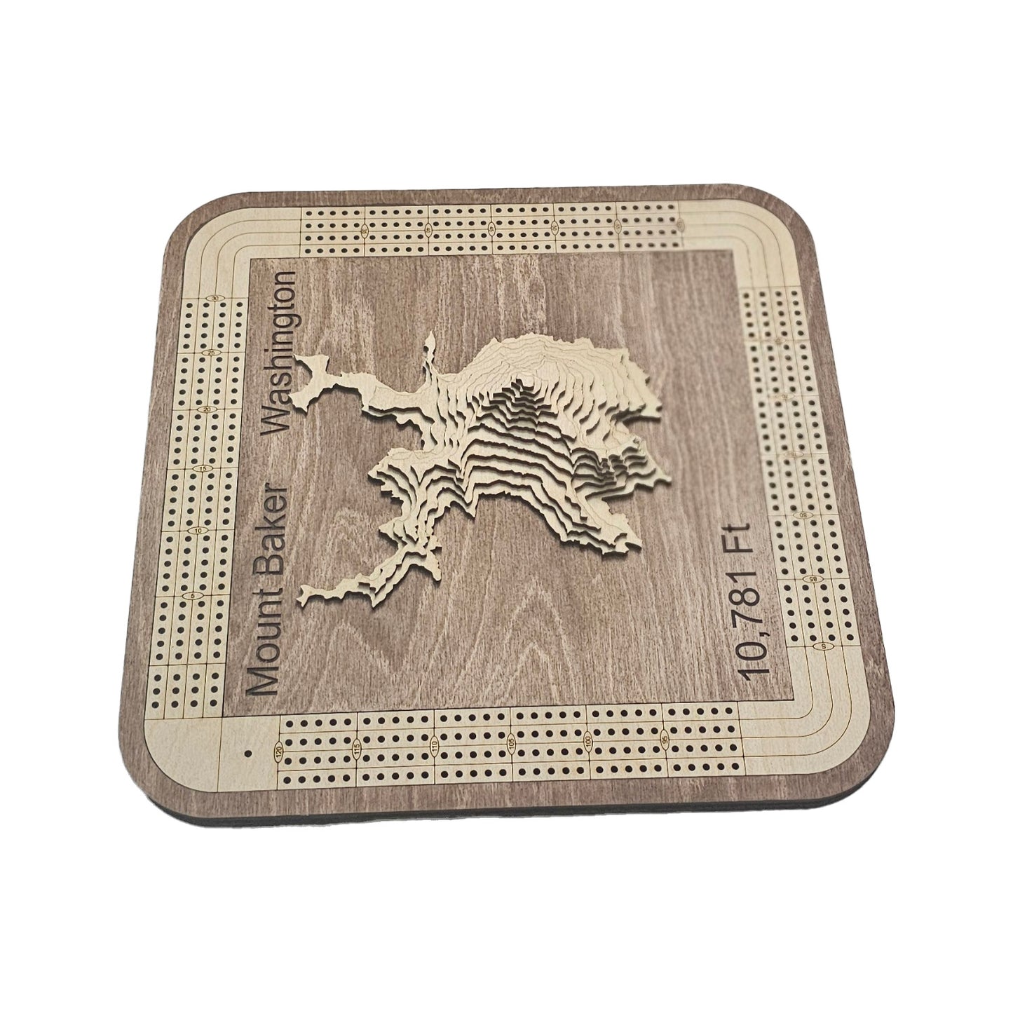 Mount Baker 4 Lane Cribbage Board